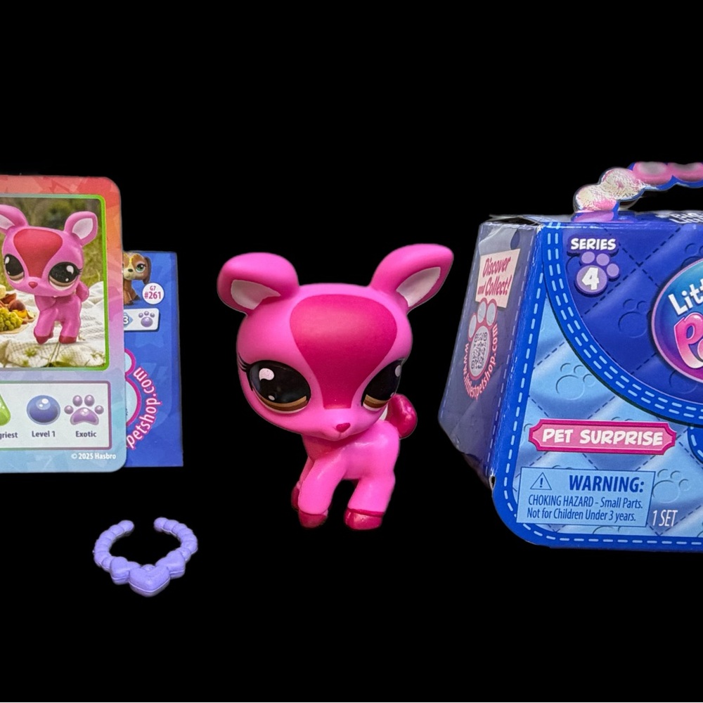 Littlest pet shop LPS pink deer #g7 #236
